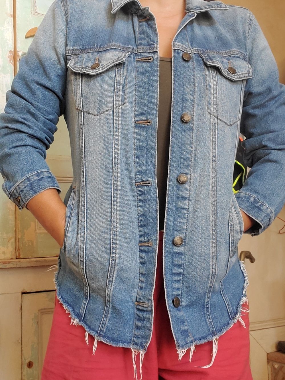 Washed Blue Denim Jacket by Black Daisy